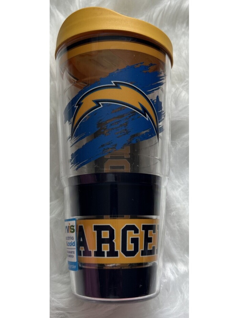Tervis 24 Oz SAN DIEGO Chargers Tumbler Blue Gold Football Lighting Bolt